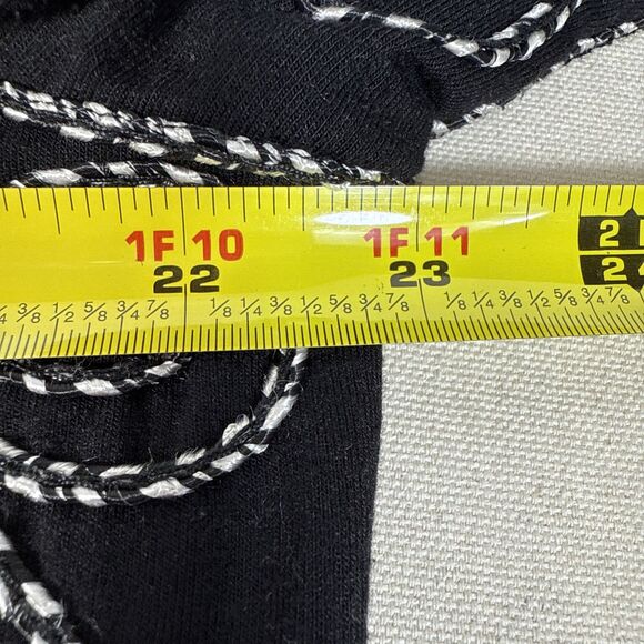 Once Again Womens Blouse Black 3/4 Sleeve Stretch Embroidered Plus 1X - Picture 7 of 16